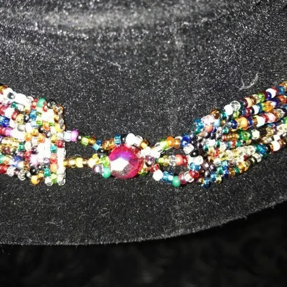 Multicolor Beaded Necklace - Picture 2 of 3